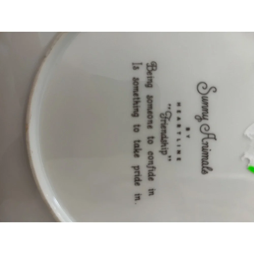 Sunny Animals Heartline Friendship Kitten Chipmunk Collector Plate Vintage 7.5